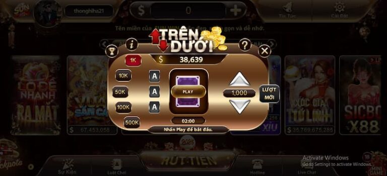 Mini game trên dưới Sunwin